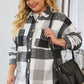 Plaid Button Up Collared Neck Jacket