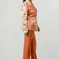 Elegant Contrast Panel Blazer Set