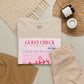 Pretty Curvy Girl Tee — Pink Guest Check Graphic Shirt