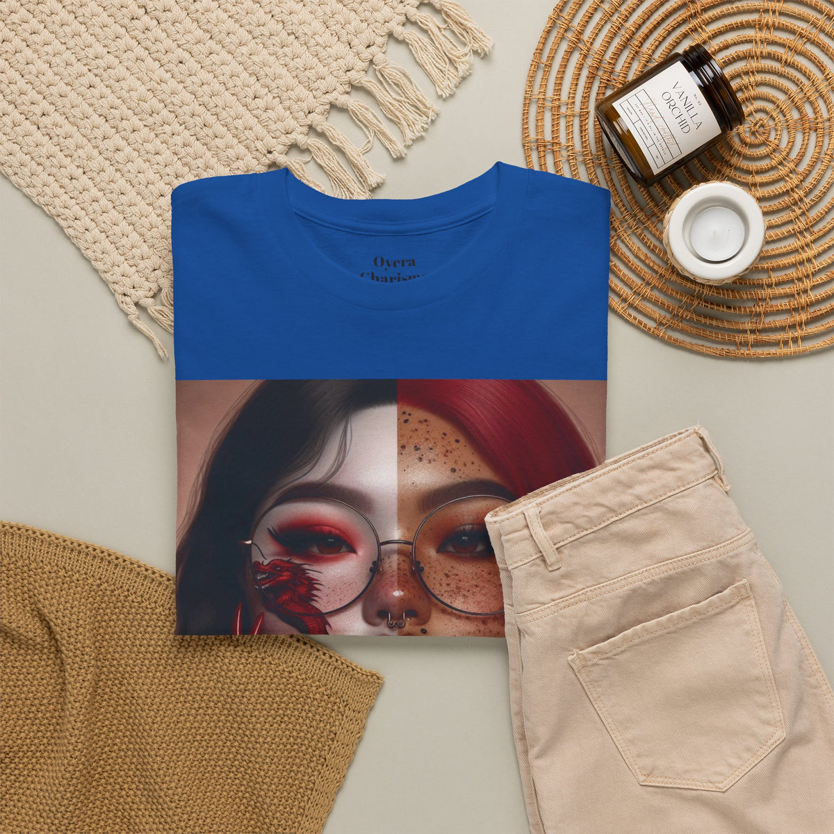 Surreal Split Face Art T-Shirt