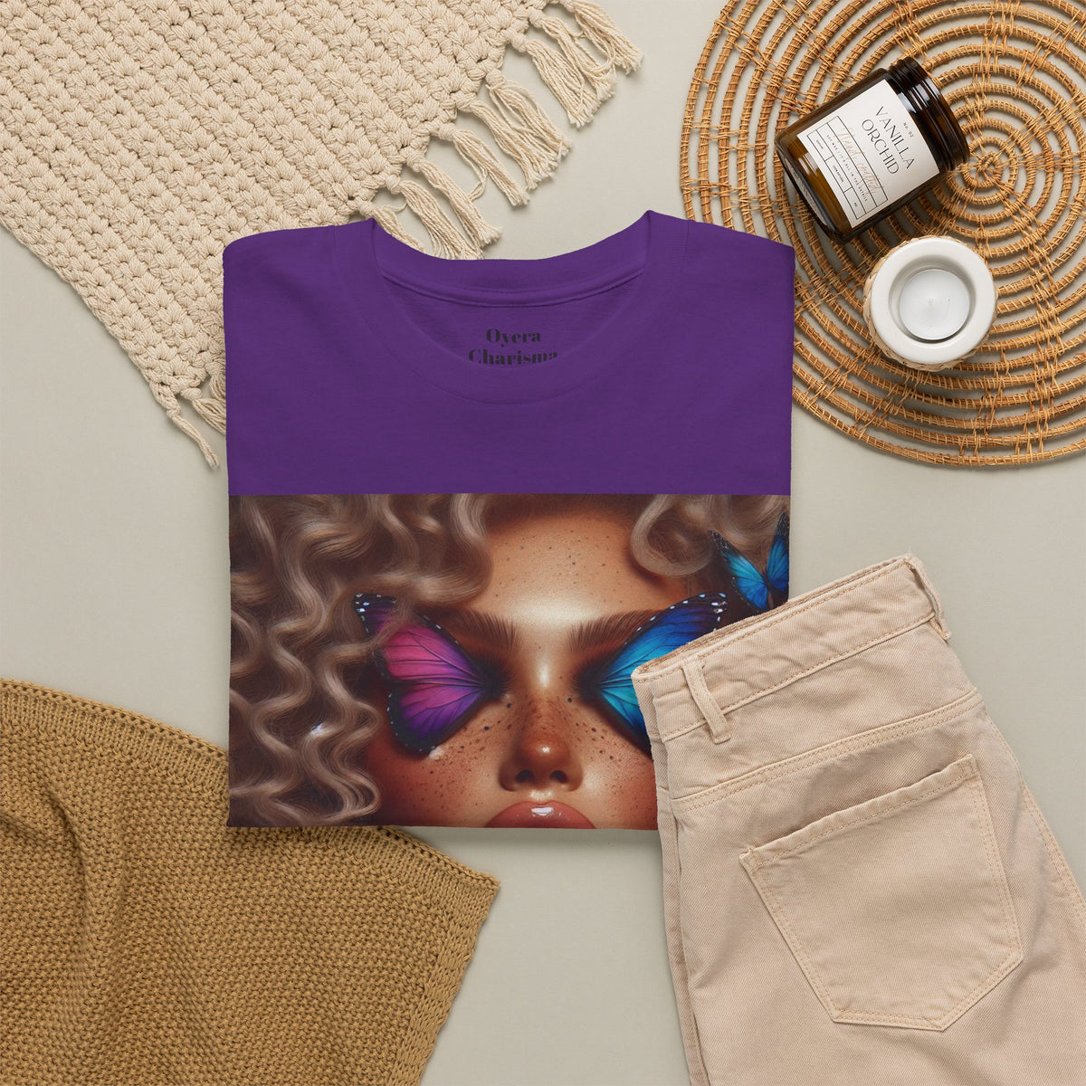 Butterfly Glam Portrait T-Shirt