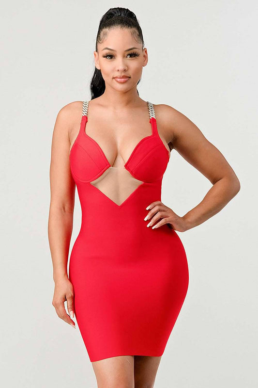 HOLIDAY SEXY BANDAGE DRESS