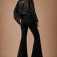 Rockstar Rouge Flare Black Crocodile