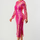 Radiant Sequin Ombre Midi Dress