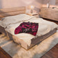 Scream No You Hang Up Pink Heart Velveteen Plush Blanket