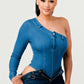 One should denim body suit