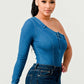 One should denim body suit