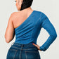One should denim body suit
