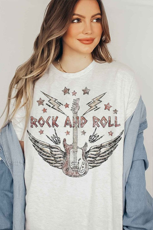 “VINTAGE ROCK AND ROLL” GRAPHIC TEE