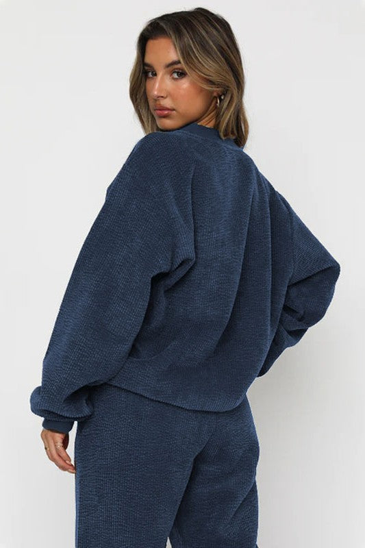 “Home Body” Two Piece Corduroy Western Set