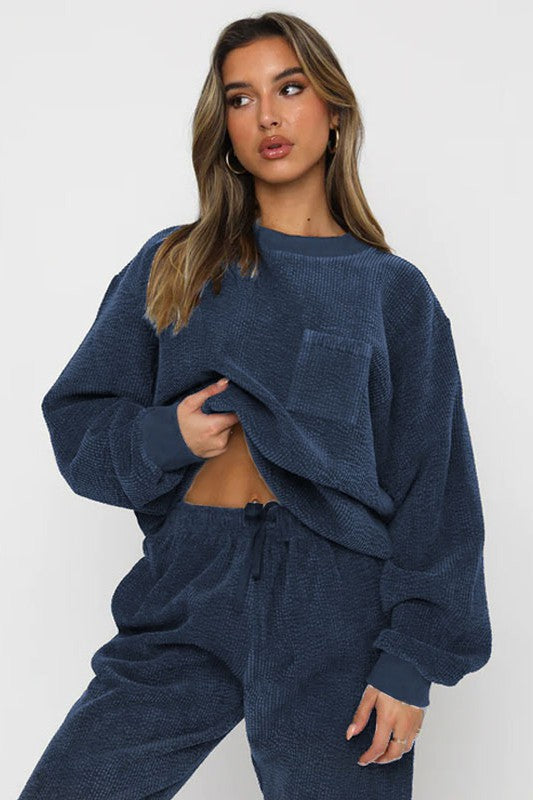 “Home Body” Two Piece Corduroy Western Set