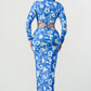 Blue Floral Tie-Dye Two-Piece Set