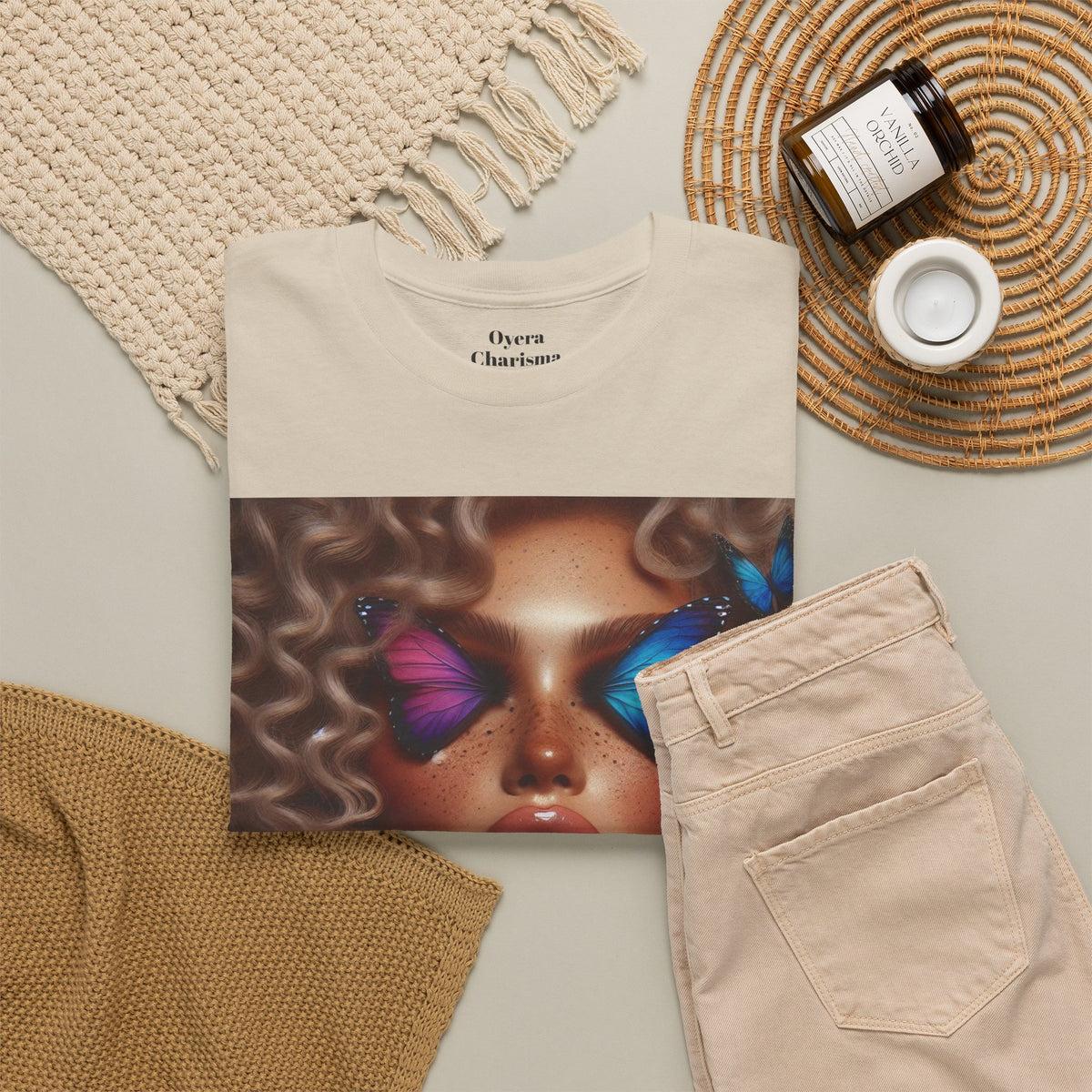 Butterfly Glam Portrait T-Shirt