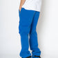 Konus Men's Bellow Pocket Sweatpants in Blue