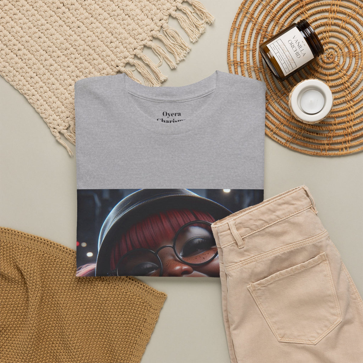 Graphic Tee — Smiling Afro Girl Portrait Shirt