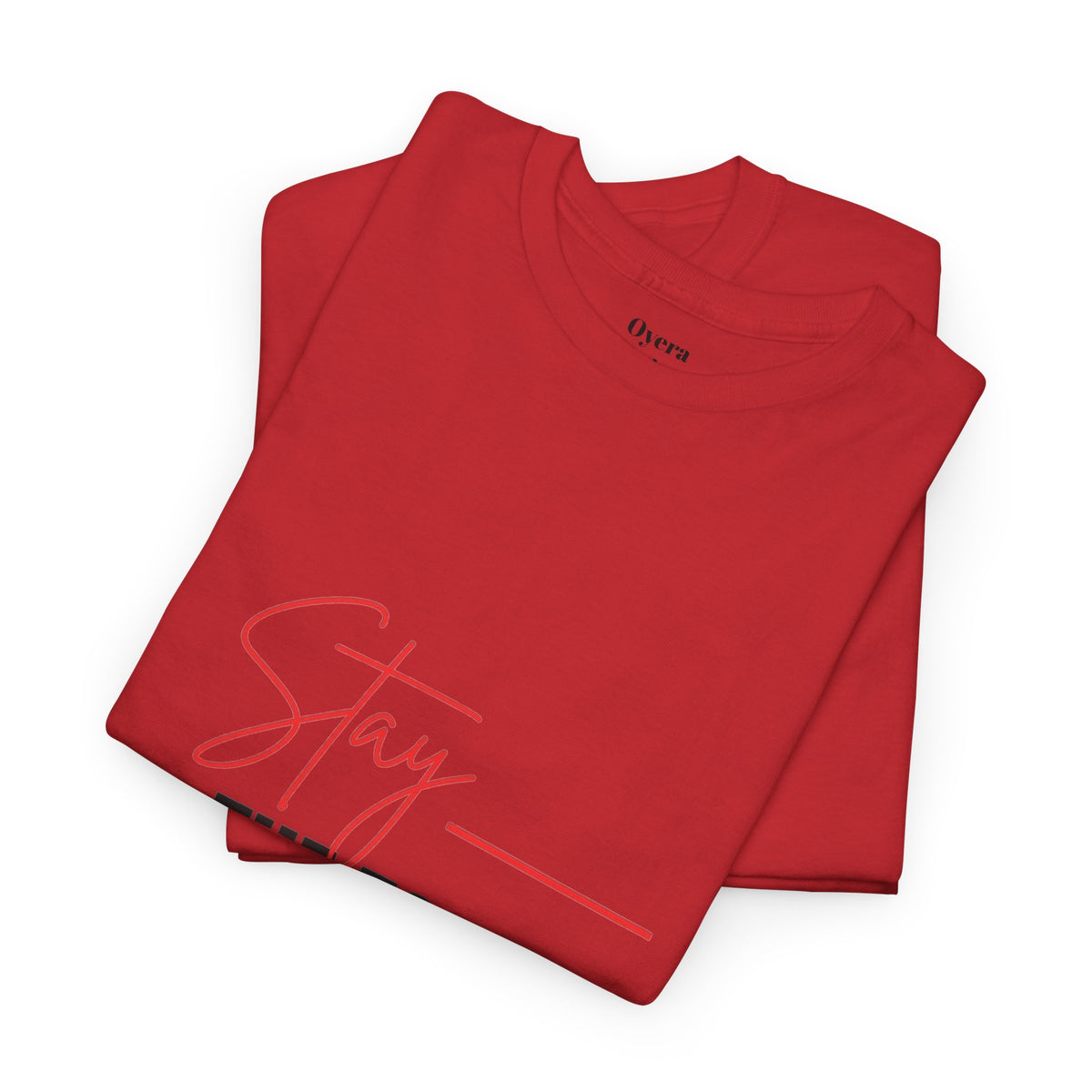 Stay the Topic T-Shirt — Minimalist Script & Bold Text Tee