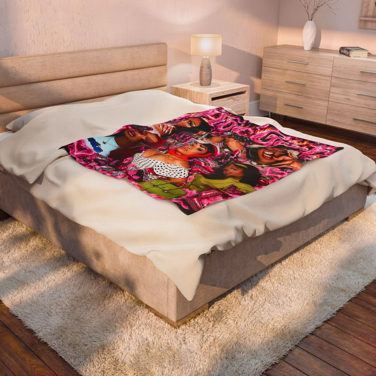 “Hot Girl Megan” Velveteen Plush Blanket