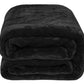 Black Throw Flannel Blanket