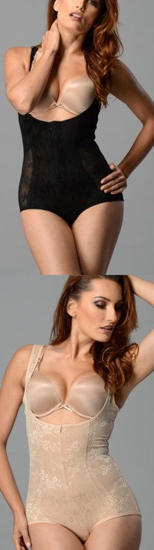 Floral Mesh Body Shaper (Wide Straps)