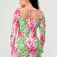 spring floral print cut out mini dress