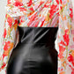 Blossom Leatherette Mini Dress