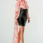 Blossom Leatherette Mini Dress