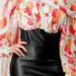 Blossom Leatherette Mini Dress