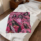 Spooky Ghost Pink Halloween Velveteen Plush Blanket