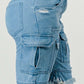 Athina Multi Pocket Denim Cargo Shorts