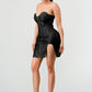 Metallic Mini Bandage Dress