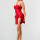 Metallic Mini Bandage Dress