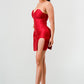 Metallic Mini Bandage Dress