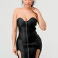 Metallic Mini Bandage Dress