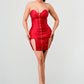 Metallic Mini Bandage Dress