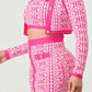 PRINTED BARBIE PINK THREE PIECE