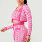 PRINTED BARBIE PINK THREE PIECE