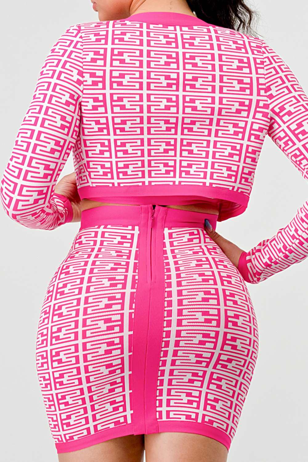 PRINTED BARBIE PINK THREE PIECE