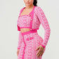 PRINTED BARBIE PINK THREE PIECE