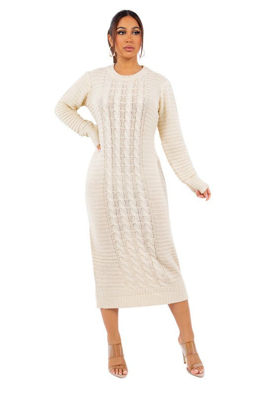 “Cold Nights” Long Maxi Sweater Dress