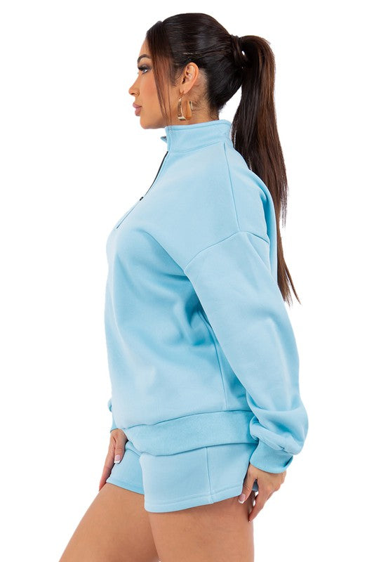 “A Soft Kiss” Sweatshirt & Short Set
