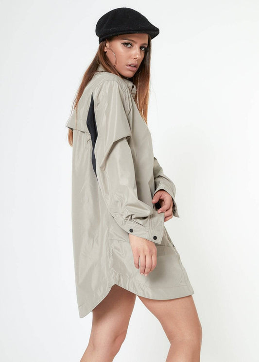 “Self,Felt.” Long Shirt Jacket