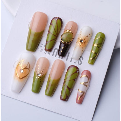 Handmade Nail Wear Nail Art Reusable Press on Nails False Nails