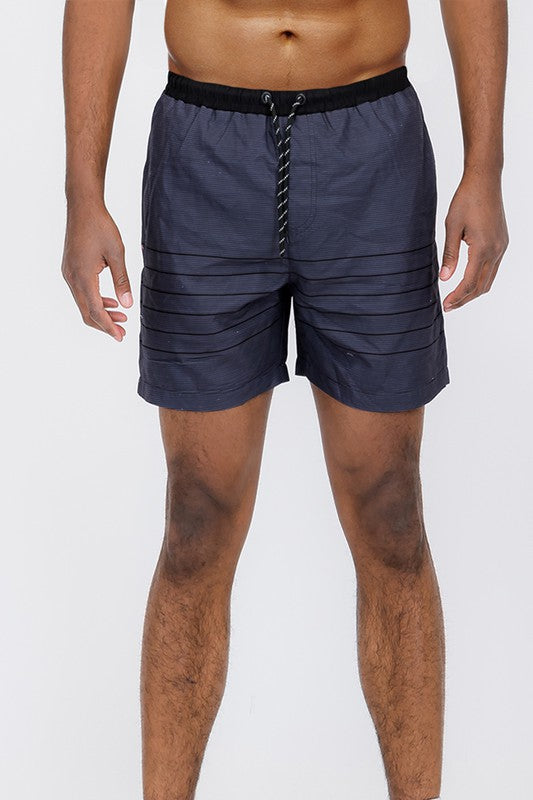 Blue Stripes Swim Shorts