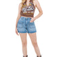 High-Waisted Denim Shorts for Women – Vintage-Inspired Fit