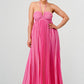 FLOWY SLEEVELESS PLEATED MAXI DRESS