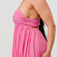 FLOWY SLEEVELESS PLEATED MAXI DRESS