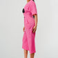 Sassy Chic: Bubblegum Pink Graphic Baddies Jumpsuit Pajamas