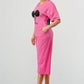 Sassy Chic: Bubblegum Pink Graphic Baddies Jumpsuit Pajamas