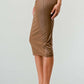 Athina High-Quality Fabric Soft PU Midi Skirt