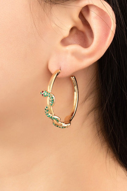 Snake V2 Hoop Earrings